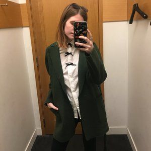J Crew Boiled Wool Coat - Moss Green